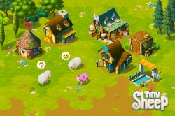 Tiny Sheep - Ухаживаем за овцами и строим городок на iOS